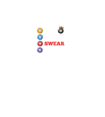 Aim swear shoot repeat - biliard v2 model negru pe tricou
