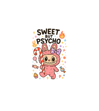 Sweet but psycho model alb pe tricou
