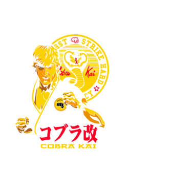 cobra kai poster model negru pe tricou