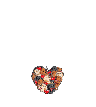 Puppy Heart model negru pe tricou