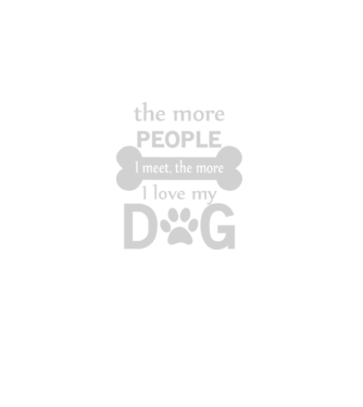 The more people i meet model negru pe tricou