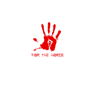 For The Horde Hand model gri închis pe tricou