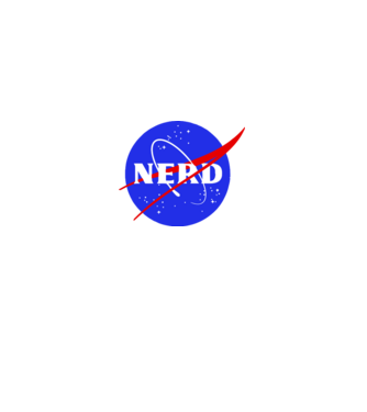 Nerd NASA model gri pe tricou
