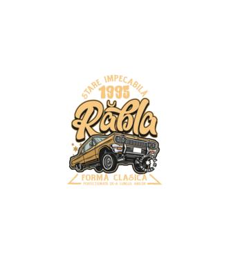 Rablă 1995 model negru pe tricou