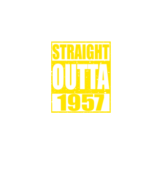 Straight Outta - 1957 model gri închis pe tricou