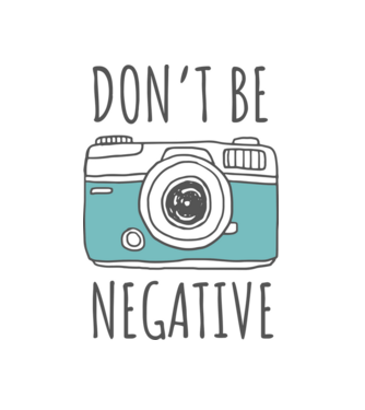 DON'T BE NEGATIVE model alb pe tricou