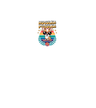 Huculka Puculka Câine 2 model alb pe tricou
