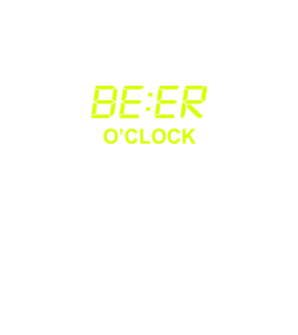 'Beer o'' clock' model negru pe tricou