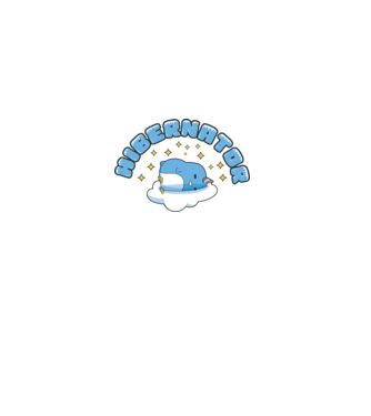 Hibernator model alb pe tricou
