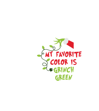 Grinch Green model negru pe tricou