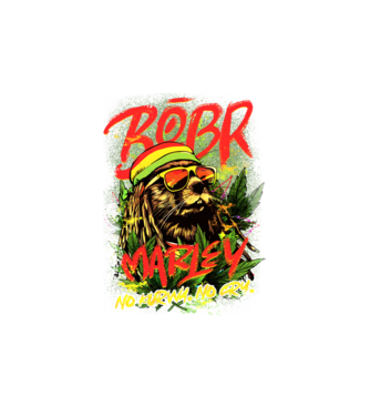 BÓBR MARLEY model alb pe tricou