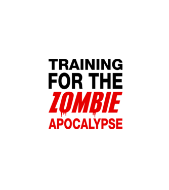 training for the zombie apocalypse model alb pe tricou