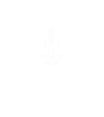WEDNESDAY Happy inside model negru pe tricou