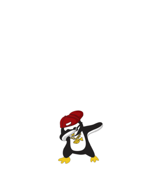 Pinguin DAB model alb pe tricou
