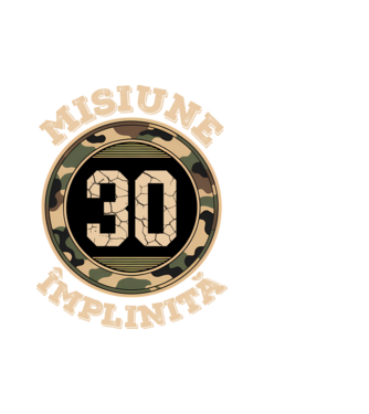 Misiune împlinită 30 model alb pe tricou