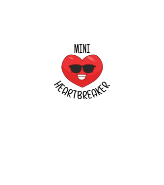 mini heartbreaker model alb pe tricou