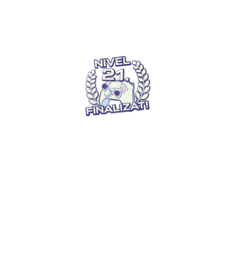 Nivel 21 finalizat! model negru pe tricou