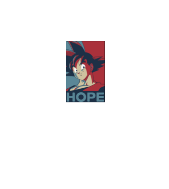 goku hope dragonball model negru pe tricou
