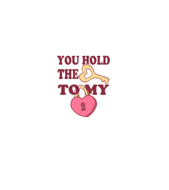 you hold the key to my heart model alb pe tricou
