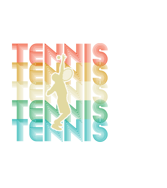 Tennis retro model negru pe tricou