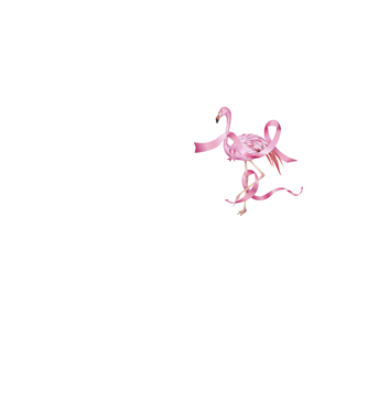 Împotriva Cancerului de sân flamingo model galben neon pe tricou