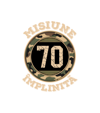 Misiune împlinită 70 model negru pe tricou