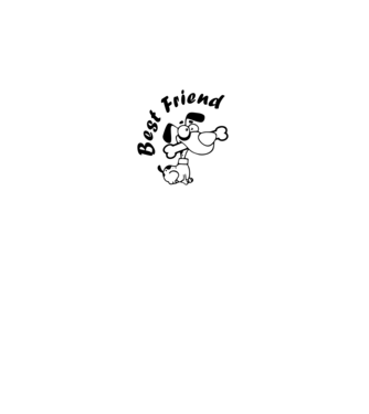 Best Friends model alb pe tricou