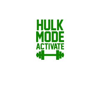 Hulk mode model alb/roșu pe tricou