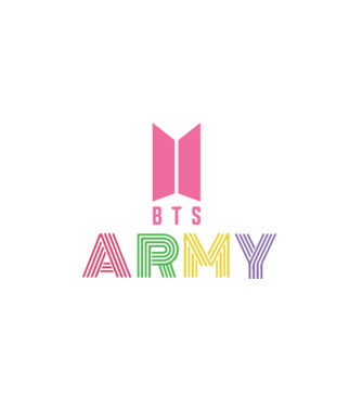 BTS ARMY model alb pe tricou