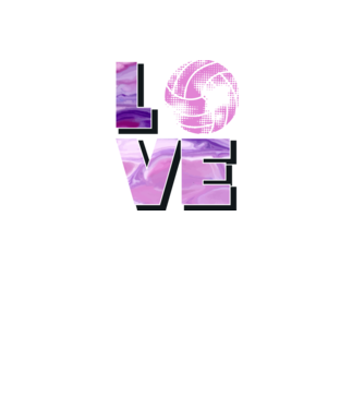 Love volleyball model negru pe tricou