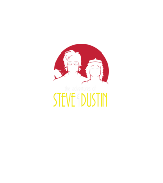 steve and dustin model negru pe tricou