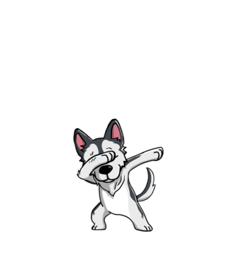 Husky DAB model albastru închis pe tricou