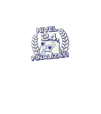 Nivel 24 finalizat! model negru pe tricou