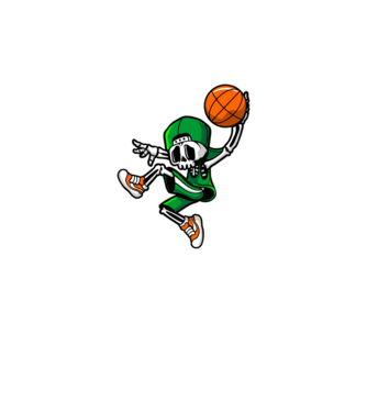 Basketbone model negru pe tricou