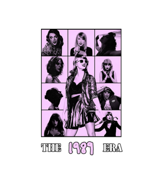Taylor Swift ERAS lilac model alb pe tricou