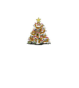 beagle christmas tree model turcoaz pe tricou