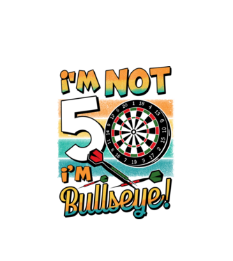 Darts Birthday 50 years old model alb pe tricou