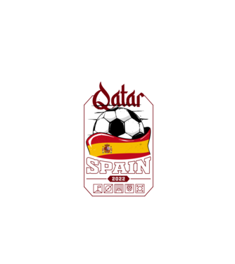 Qatar teams Spain model negru pe tricou