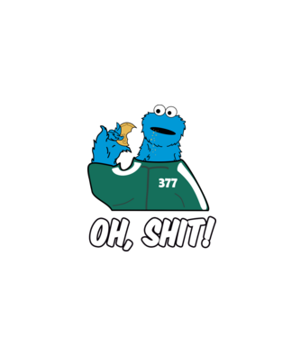 cookie monster squid game parody model negru pe tricou