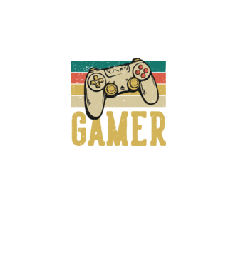 Retro gamer model negru pe tricou