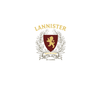 Lannister model alb/roșu pe tricou