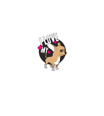 I love my Chihuahua model alb pe tricou
