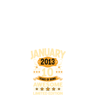 January 2013 10 years of being limited edition model negru pe tricou
