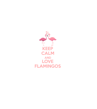 KEEP CALM and love flamingos pink model negru pe tricou