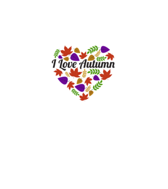 I love autumn model alb pe tricou