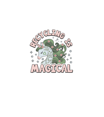 Recycling is magical model negru pe tricou