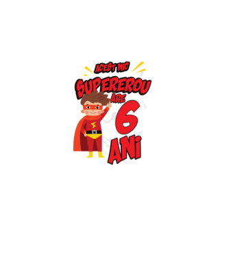 Acest mic supererou are 6 ani model negru pe tricou