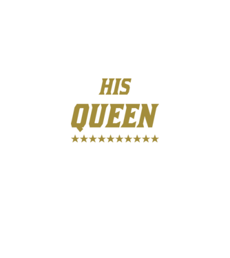 His Queen model negru pe tricou