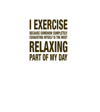 I exercise because model galben pe tricou