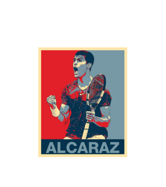 Carlos Alcaraz model alb pe tricou
